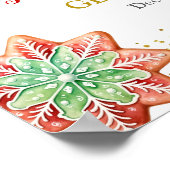 Kerst Gingerbread Geslacht Onthulling Welkomstbord Poster (Hoek)