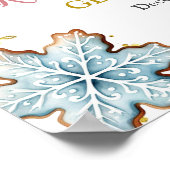 Kerst Gingerbread Geslacht Onthulling Welkomstbord Poster (Hoek)