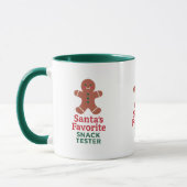 Kerst gingerbread grappige snacktester mok (Links)