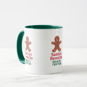 Kerst gingerbread grappige snacktester mok (Voorkant links)