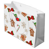 Kerst gingerbread groot cadeauzakje (Achterkant Gekanteld)