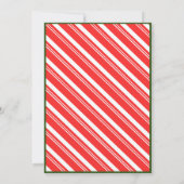 Kerst Gingerbread Heren Candy Cane Stripes Kaart (Achterkant)