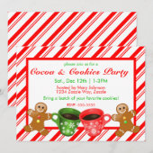 Kerst Gingerbread Heren Candy Cane Stripes Kaart (Voorkant / Achterkant)