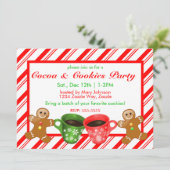 Kerst Gingerbread Heren Candy Cane Stripes Kaart (Staand voorkant)