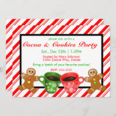 Kerst Gingerbread Heren Candy Cane Stripes Kaart (Voorkant / Achterkant)