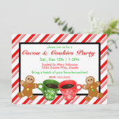 Kerst Gingerbread Heren Candy Cane Stripes Kaart (Staand voorkant)