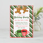 Kerst Gingerbread Heren en Koffie Kaart (Staand voorkant)