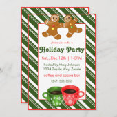 Kerst Gingerbread Heren en Koffie Kaart (Voorkant / Achterkant)