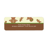 Kerst Gingerbread Heren Labels (Voorkant)