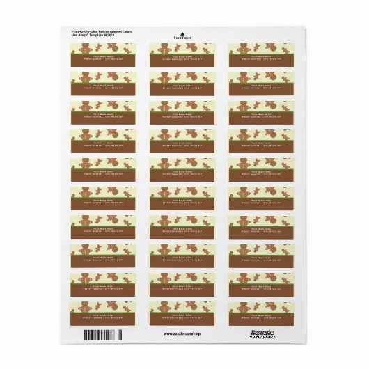 Kerst Gingerbread Heren Labels (Full Sheet)