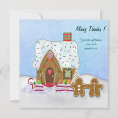 Kerst Gingerbread House Bedankt (Voorkant)