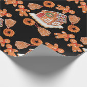 Kerst Gingerbread House Cookies Cadeaupapier (Hoek)