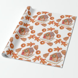 Kerst Gingerbread House Cookies Cadeaupapier