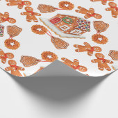 Kerst Gingerbread House Cookies Cadeaupapier (Hoek)