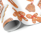 Kerst Gingerbread House Cookies Cadeaupapier (Rol Hoek)