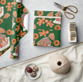 Kerst Gingerbread House Cookies Cadeaupapier