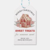 Kerst Gingerbread House Favor Cadeau Label Cadeaulabel (Voorkant)