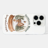 Kerst Gingerbread House Holiday Snow Wereldbol Case-Mate iPhone Case (Achterkant (horizontaal))