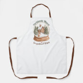 Kerst Gingerbread House Holiday Snow Wereldbol Schort (Voorkant)