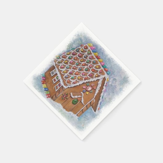 Kerst Gingerbread House Servet (Hoek)