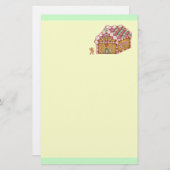 Kerst Gingerbread House Stationery Briefpapier (Voorkant / Achterkant)