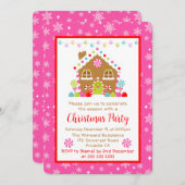 Kerst Gingerbread Huis en Lichten Kaart (Voorkant / Achterkant)