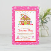 Kerst Gingerbread Huis en Lichten Kaart (Staand voorkant)