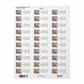 Kerst Gingerbread Huis Waterverf Adres Etiket (Full Sheet)
