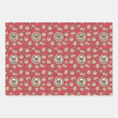 Kerst Gingerbread Huisdier Kat Foto's Inpakpapier Vel (Voorkant 3)