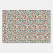 Kerst Gingerbread Huisdier Kat Foto's Inpakpapier Vel (Voorkant 2)