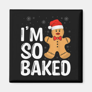 Kerst gingerbread ik ben zo gebakken grappige Kers Magneet