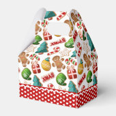 Kerst Gingerbread Koekjes Cute Patroon Bedankdoosjes (Achterkant)