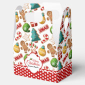 Kerst Gingerbread Koekjes Cute Patroon Bedankdoosjes (Geopend)
