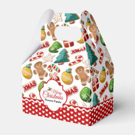 Kerst Gingerbread Koekjes Cute Patroon Bedankdoosjes