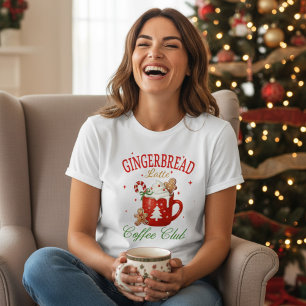 Kerst Gingerbread Latte Coffee Club Festival Tri-Blend Shirt