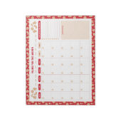 Kerst Gingerbread Maandelijks te doen lijst planne Notitieblok (Linkerzijde)