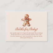 Kerst Gingerbread Man Boeken voor Baby Informatiekaartje (Voorkant)