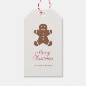 Kerst Gingerbread Man Cadeaubijslage Cadeaulabel (Voorkant)
