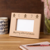 Kerst Gingerbread Man Candy Cane Foto Gegraveerde Lijstjes (Links)