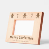 Kerst Gingerbread Man Candy Cane Foto Gegraveerde Lijstjes (Links)
