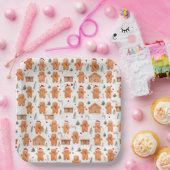 Kerst Gingerbread Man en Huis Papieren Bordje (Feest)