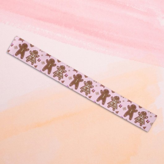 Kerst Gingerbread Man en vrouw Kerstboom Satijnen Lint