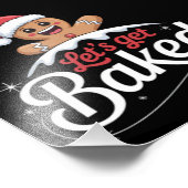 Kerst Gingerbread Man Family Let's Get Baked Foto Afdruk (Hoek)