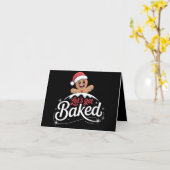Kerst Gingerbread Man Family Let's Get Baked Kaart (Gele Bloem)