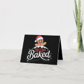 Kerst Gingerbread Man Family Let's Get Baked Kaart (Voorkant)