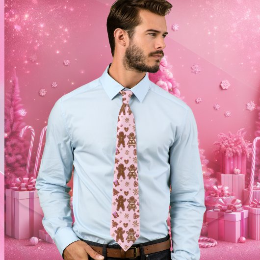 Kerst Gingerbread Man Gingerbread Woman Tree Stropdas