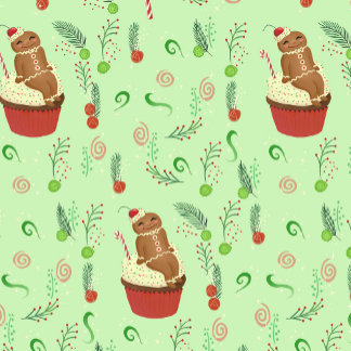 Kerst Gingerbread Man Green Cadeaupapier