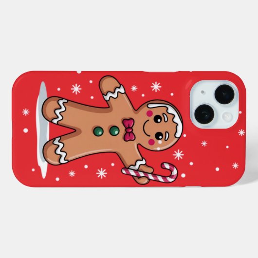 Kerst Gingerbread Man iPhone / iPad case (Achterkant (horizontaal))