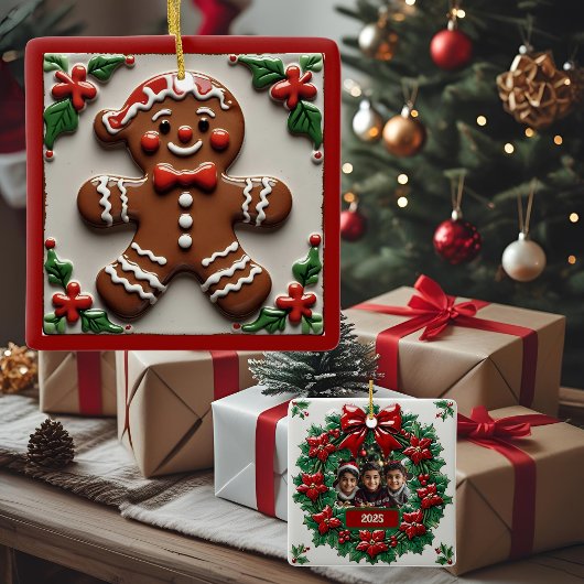 Kerst Gingerbread Man  Keramisch Ornament