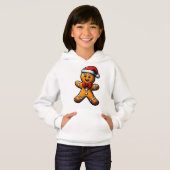 Kerst Gingerbread Man Kinder Pullover Hoodie (Voorkant volledig)